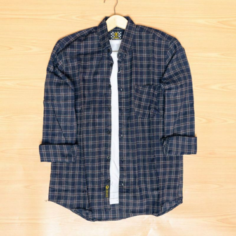 0Kemeja Flanel Impor Pria Kualitas Premium Lengan Panjang Unisex Hem Flannel Baju Flanel Pria Wanita Motif Kotak Kotak