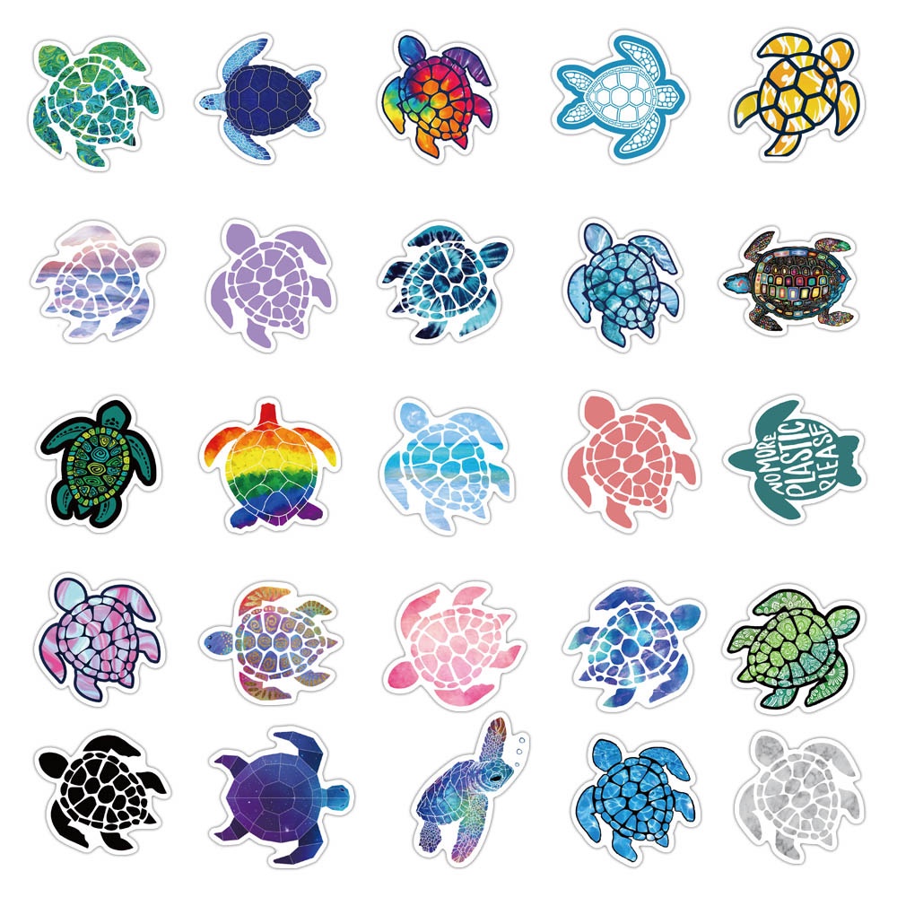 41Pcs/set Colorful Sea Turtle Waterproof DIY Stickers For Laptop Moto Skateboard Notebook Decor