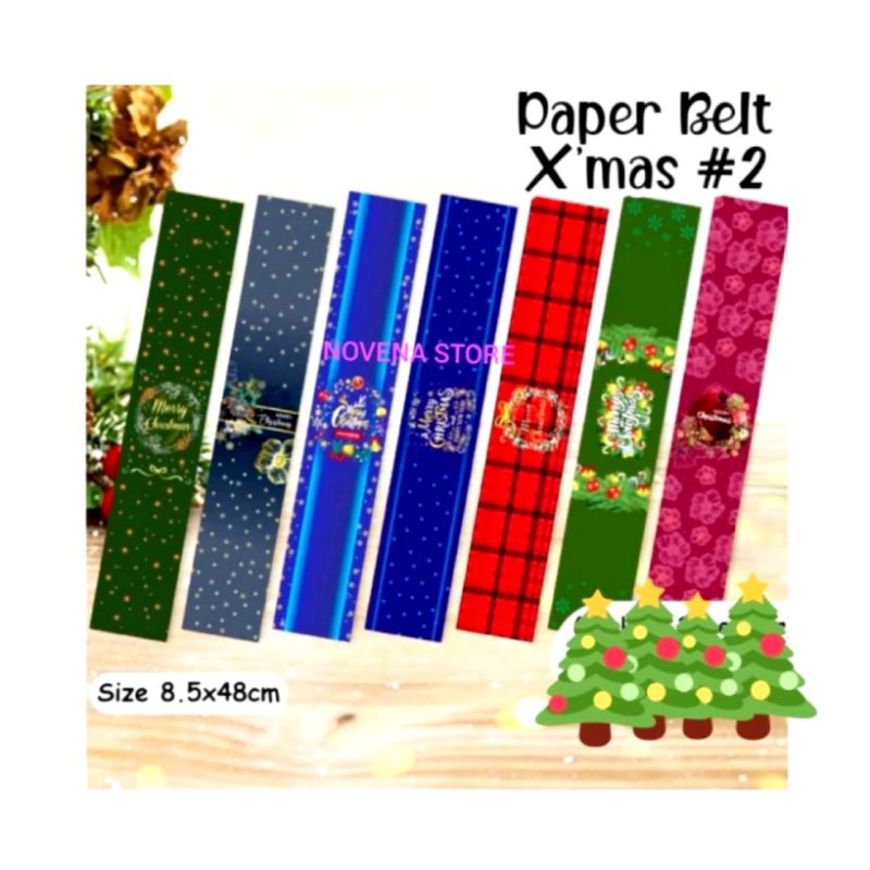 

PAPER BELT NATAL SLEEVE MERRY CHRISTMAS HIASAN PITA TOPLES BOX KOTAK DUS HAMPERS-X'MAS2236