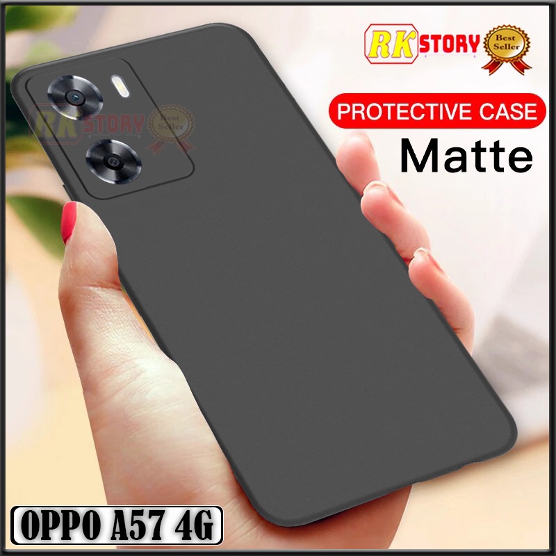 case casing oppo a57 new terbaru 2022 softcase slim black matte premium quality