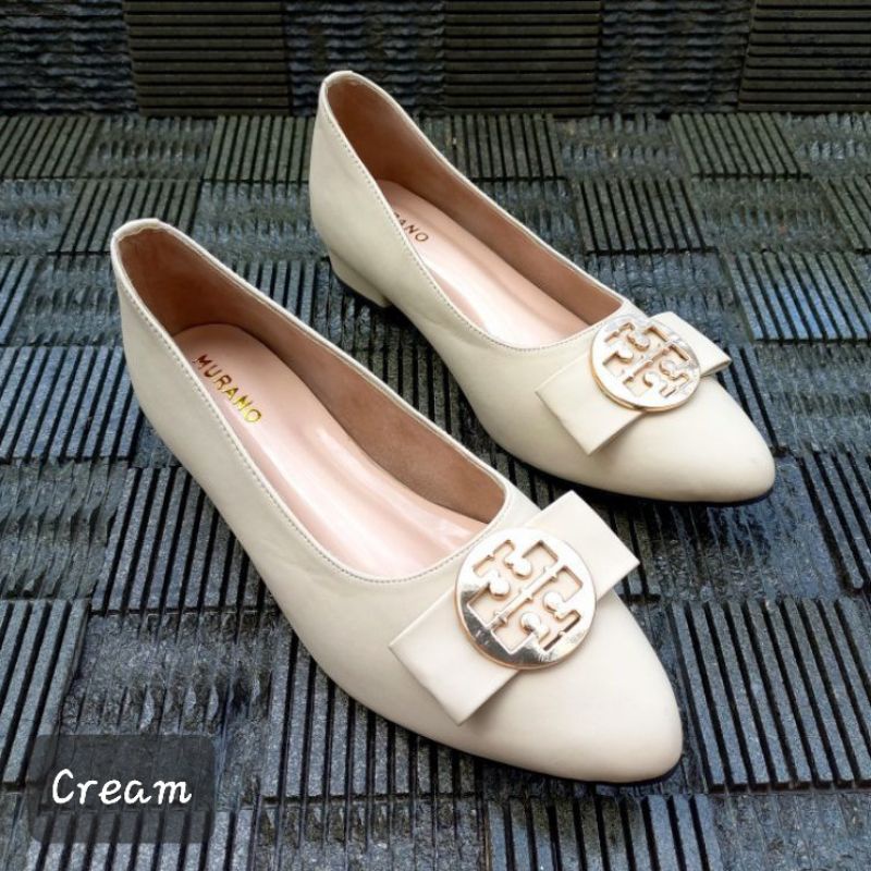 Best Seller Flat Shoes Murano Vania Cream Big Size 41-46