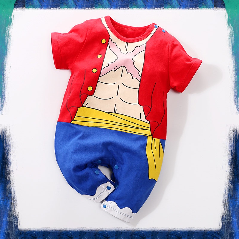 Baju Bayi Anime Jumper Premium One Piece Luffy Lengan Pendek