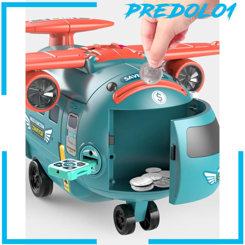 [PREDOLO1] Transport Cargo Airplane Toy DIY Assembled for Girls and Boys Children Blue