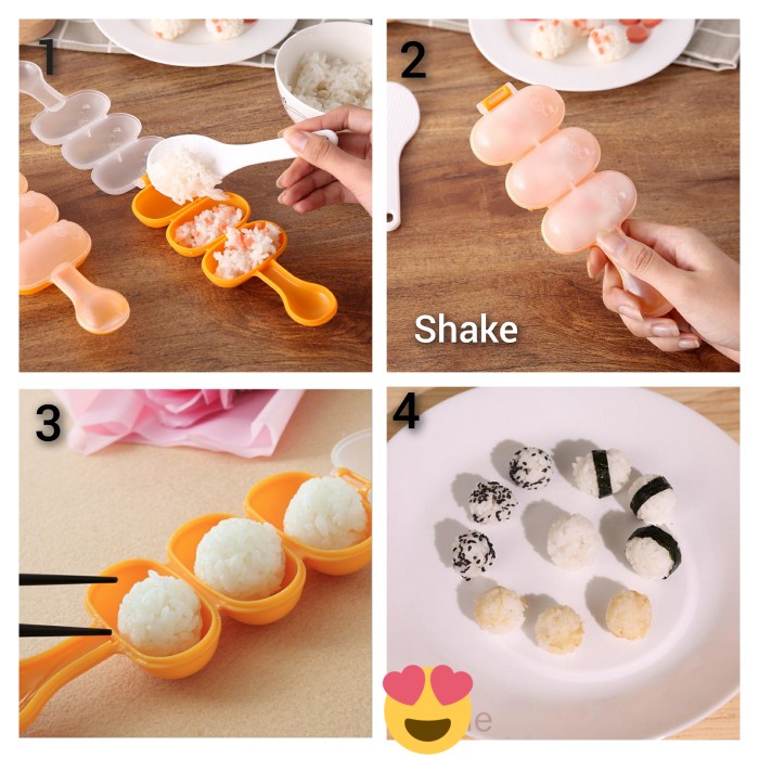 Cetakan Nasi Bento Bola Onigiri Sushi Rice Ball Shaker Sushi DIY CBT01