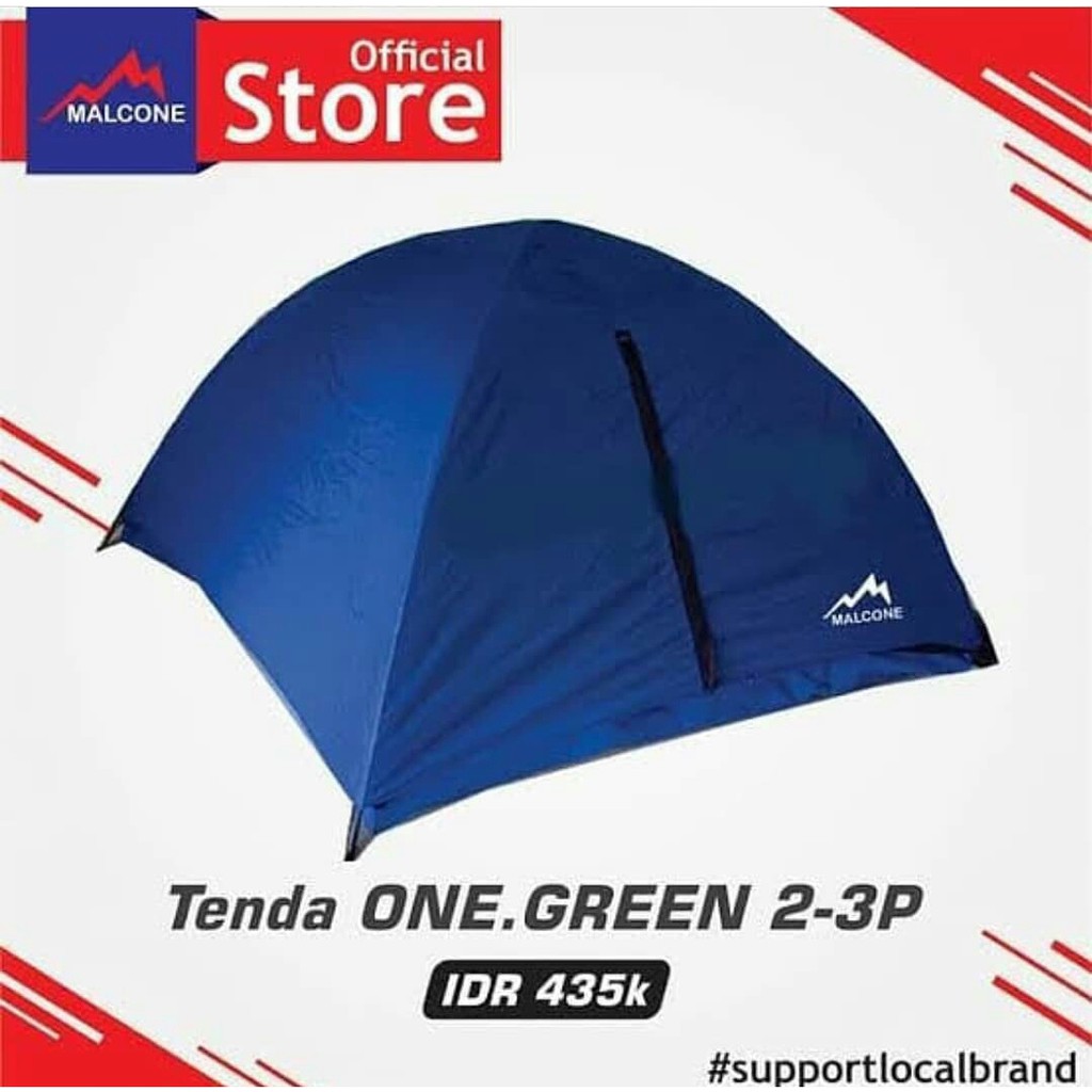 Tenda Malcone kapasitas 2/3 person double layer blue