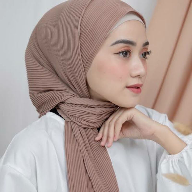 Kerudung Pashmina Plisket Ceruty Babydoll