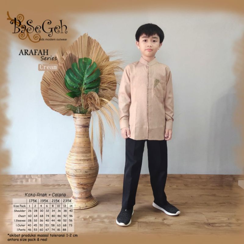 Basegeh || Set Koko Anak Arafah Cream