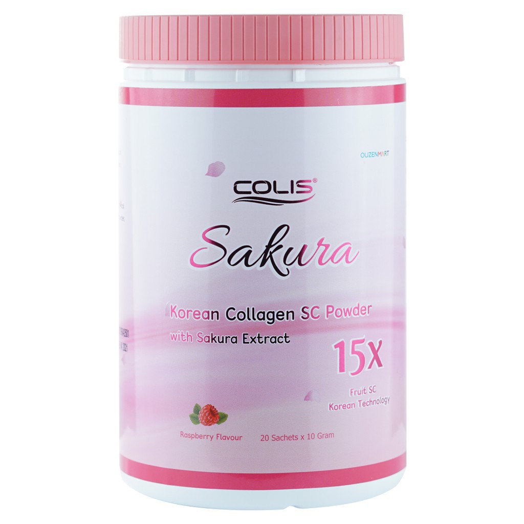 Colis Sakura Korean Collagen SC Powder Raspeberry 20 Sachet / Minuman Collagen / Raspeberry