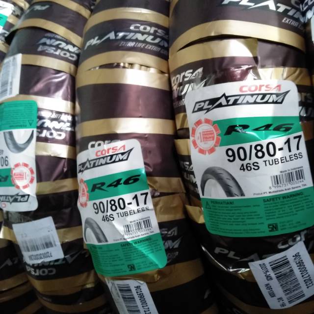 Ban tubles Corsa platinum r46 90/80.17 (soft compound) free pentil