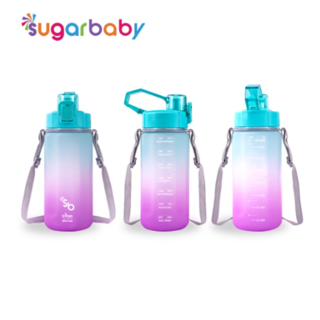 Sugar Baby Tritan Fit Bottle 2in1 2000ML Rainbow - Bottle Minum Dewasa