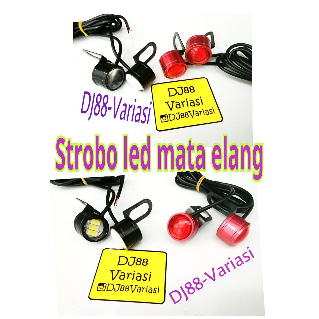  Lampu  strobo led mata elang satu titik kedap  kedip  