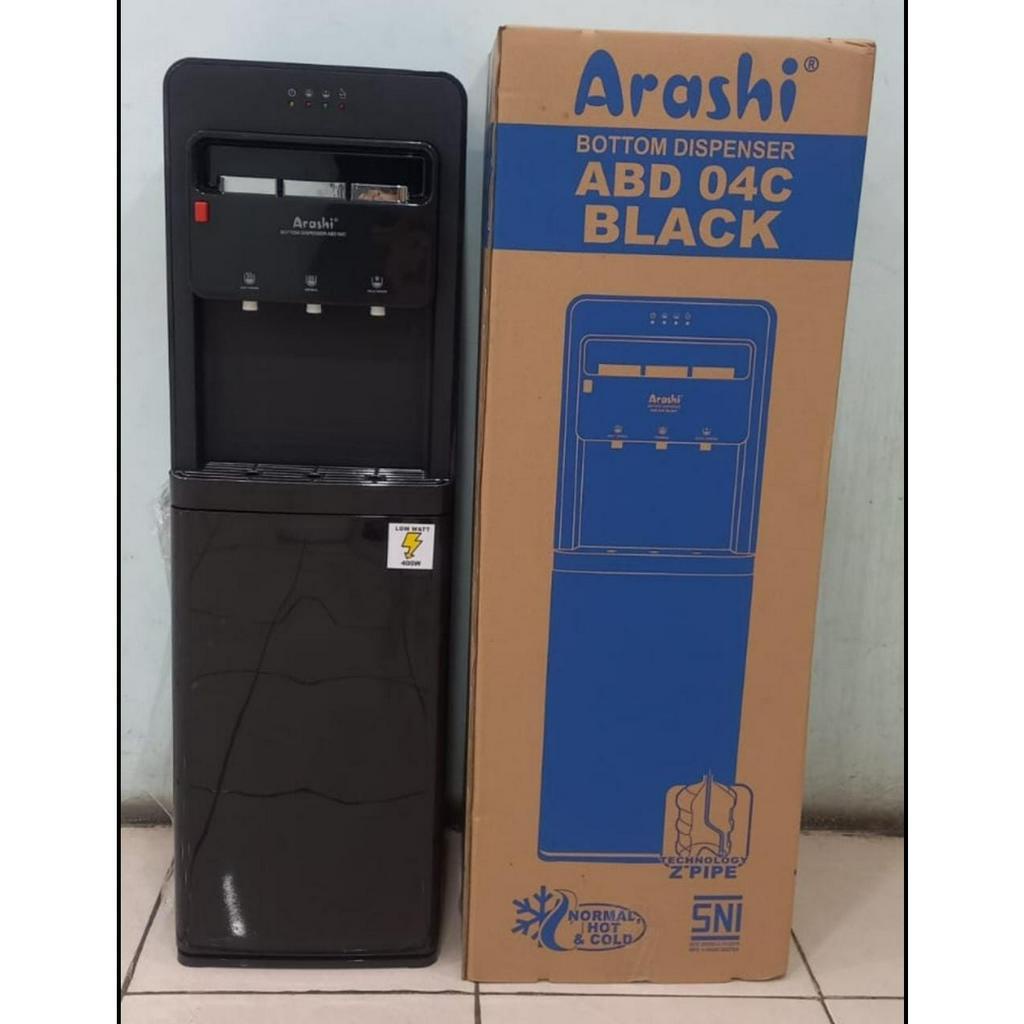 Dispenser air elektrik galon bawah HOT/COLD Arashi ABD 04C BLACK