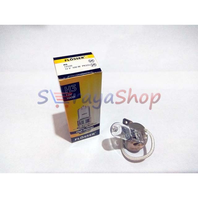 Lampu Halogen H3 12V 100W Flosser