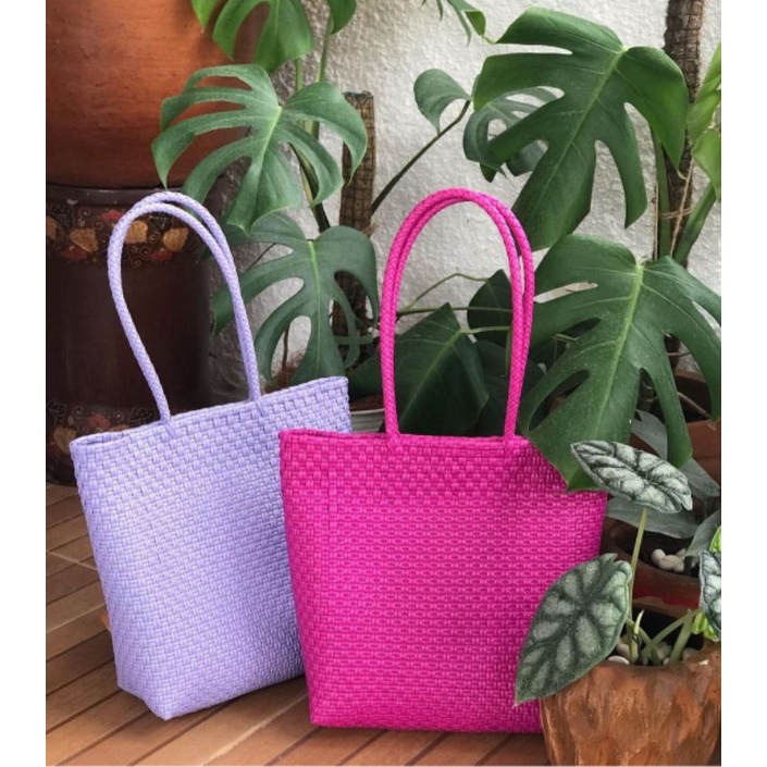 READY Tote Bag 2 Line Tas Jali Tas Jaly Tas Anyam Plastik Premium