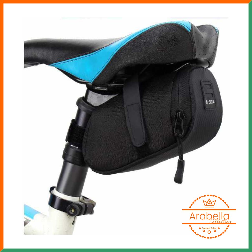 Tas Sadel Sepeda MTB Gunung Waterproof Bag Tahan Air - HITAM