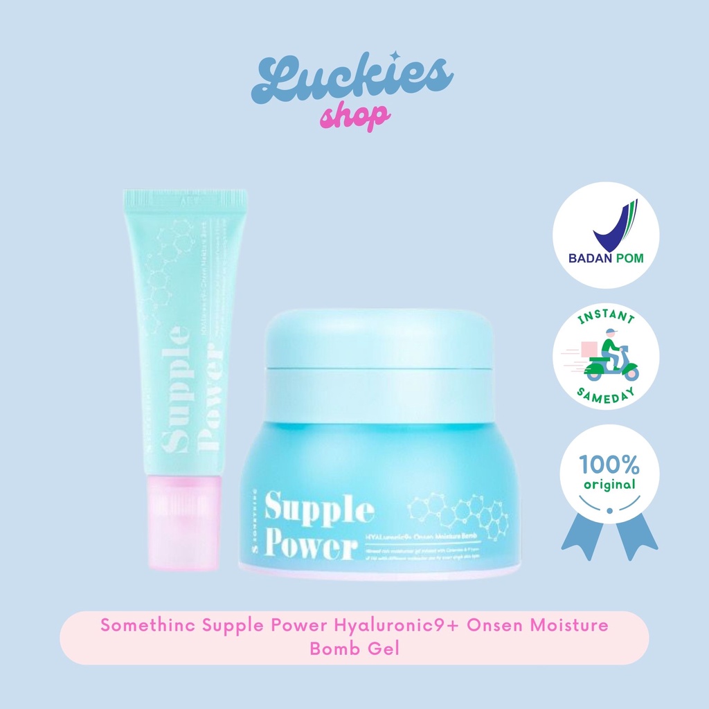 BPOM Somethinc Supple Power Hyaluronic9+ Onsen Moisture Bomb Gel Krim Pagi dan Malam (Kulit Sensitif) Pelembab Wajah