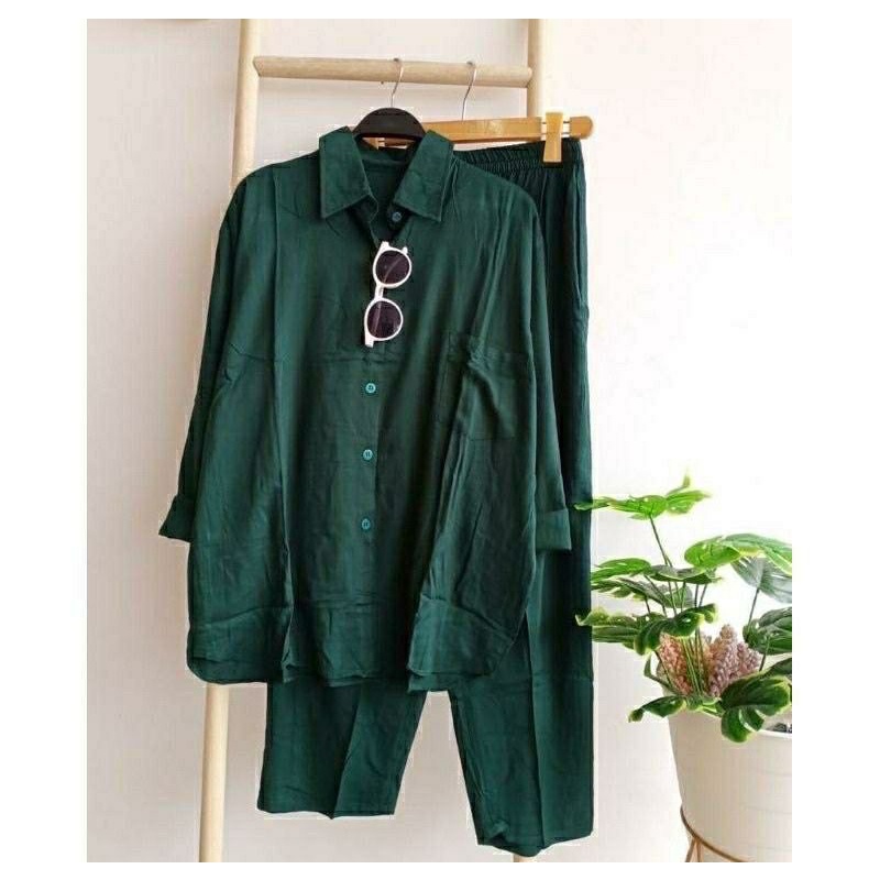 Setelan Oneset Celana Ibu Ibu Sett Baju Main Stelan Kondangan Seyelan Murah Ld 110 120 Wanset Adem K