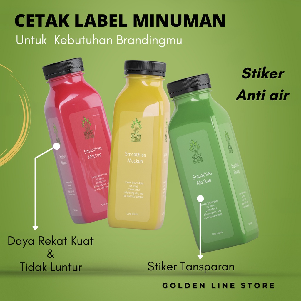 

Stiker Label Minuman Transparan Anti Air Anti Luntur