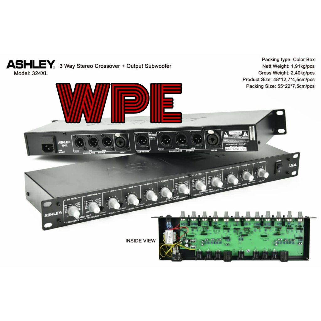 crossover ashley 324xl 324 xl + subwoofer original