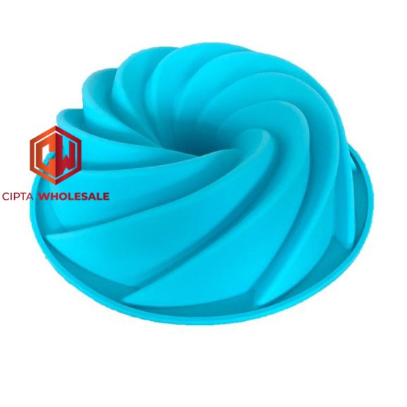 Loyang kue blade Kecil silicone small spiral chiffon cake mold 19 cm