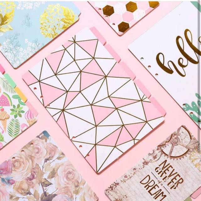 

Ring planner dividers - pink ( uk A6)