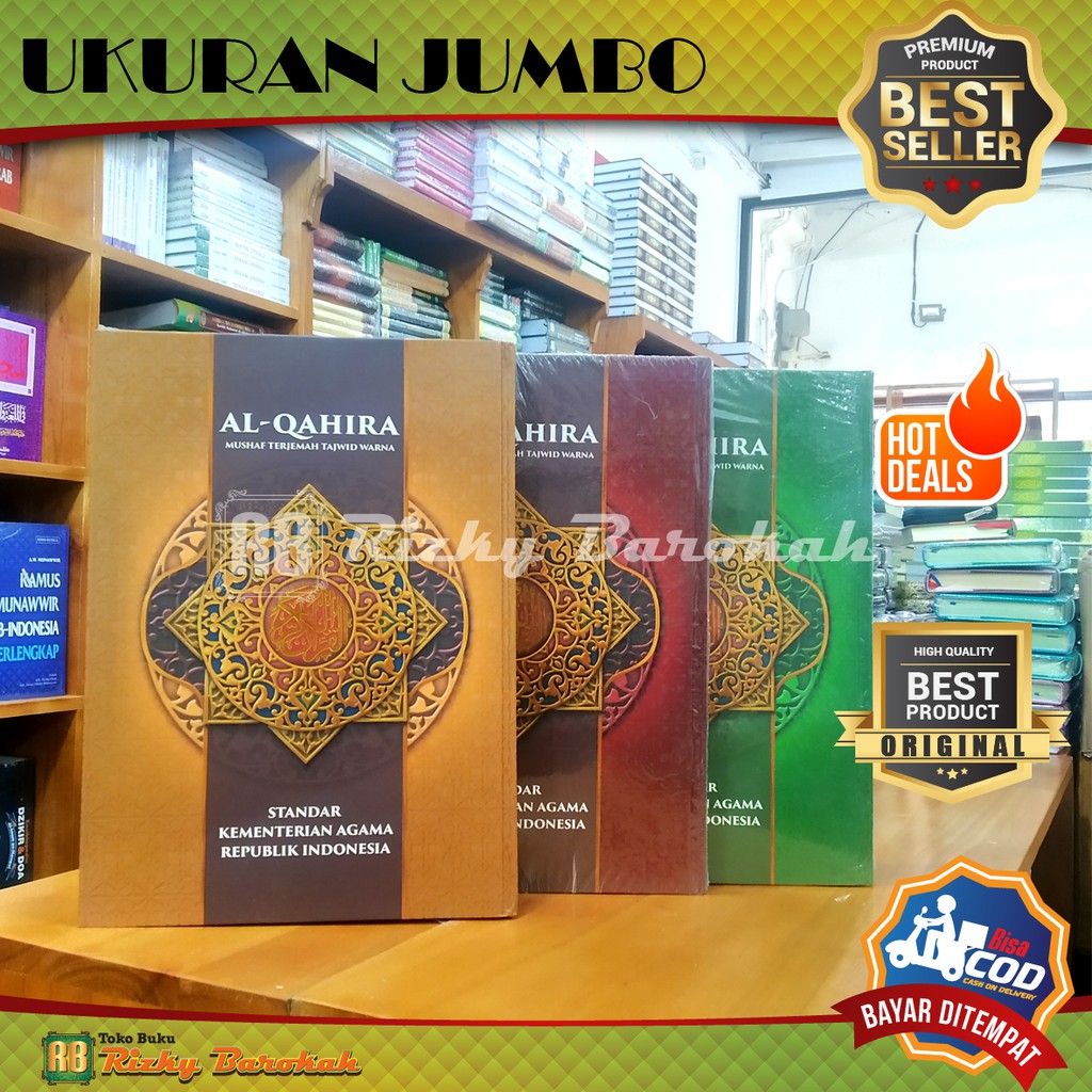 Al Quran Al Qahira Jumbo Mushaf Terjemah Tajwid Warna - AlQuran Untuk Lansia