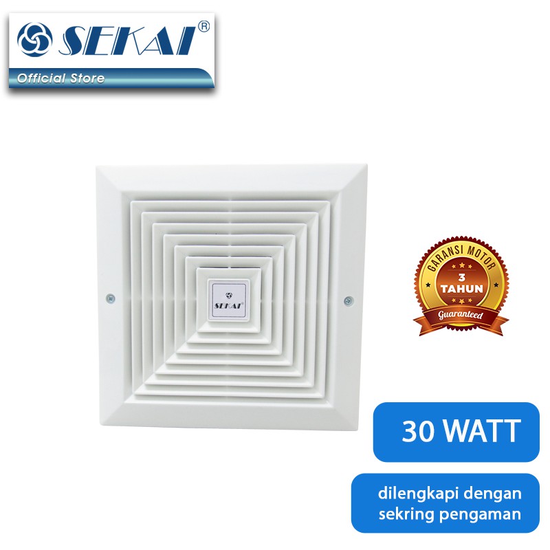 Sekai Exhaust Fan Plafon 8inch MVF 893 20CM 30 Watt