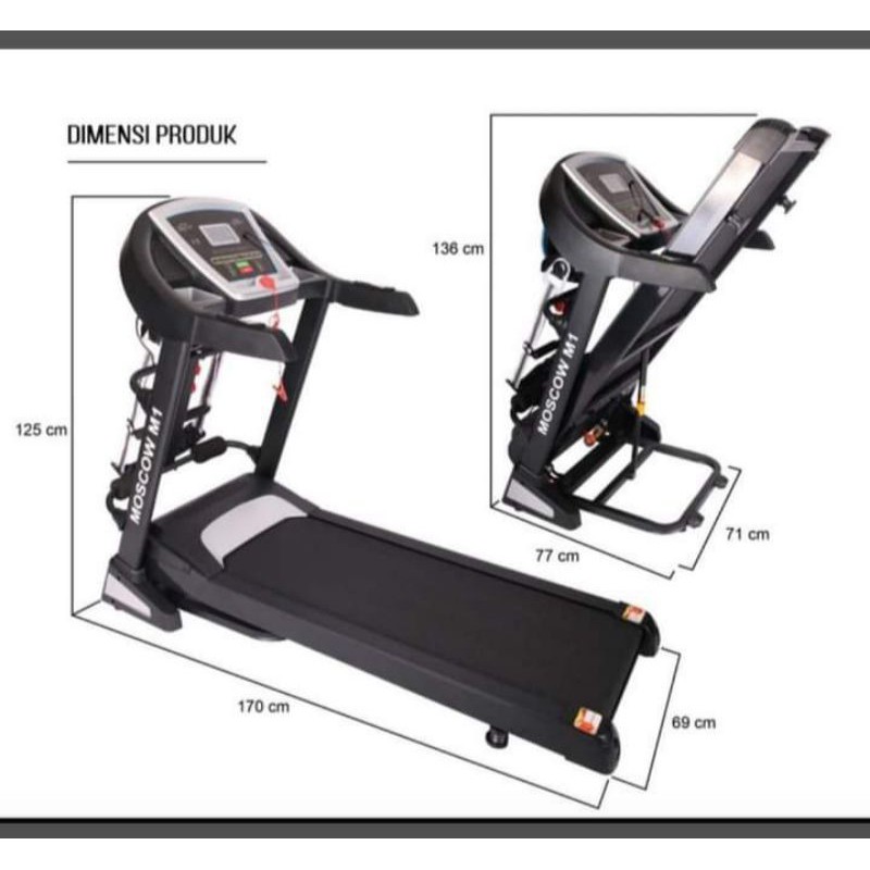 Treadmill Elektrik Moscow M1 / Treadmill Elektrik 3 Fungsi