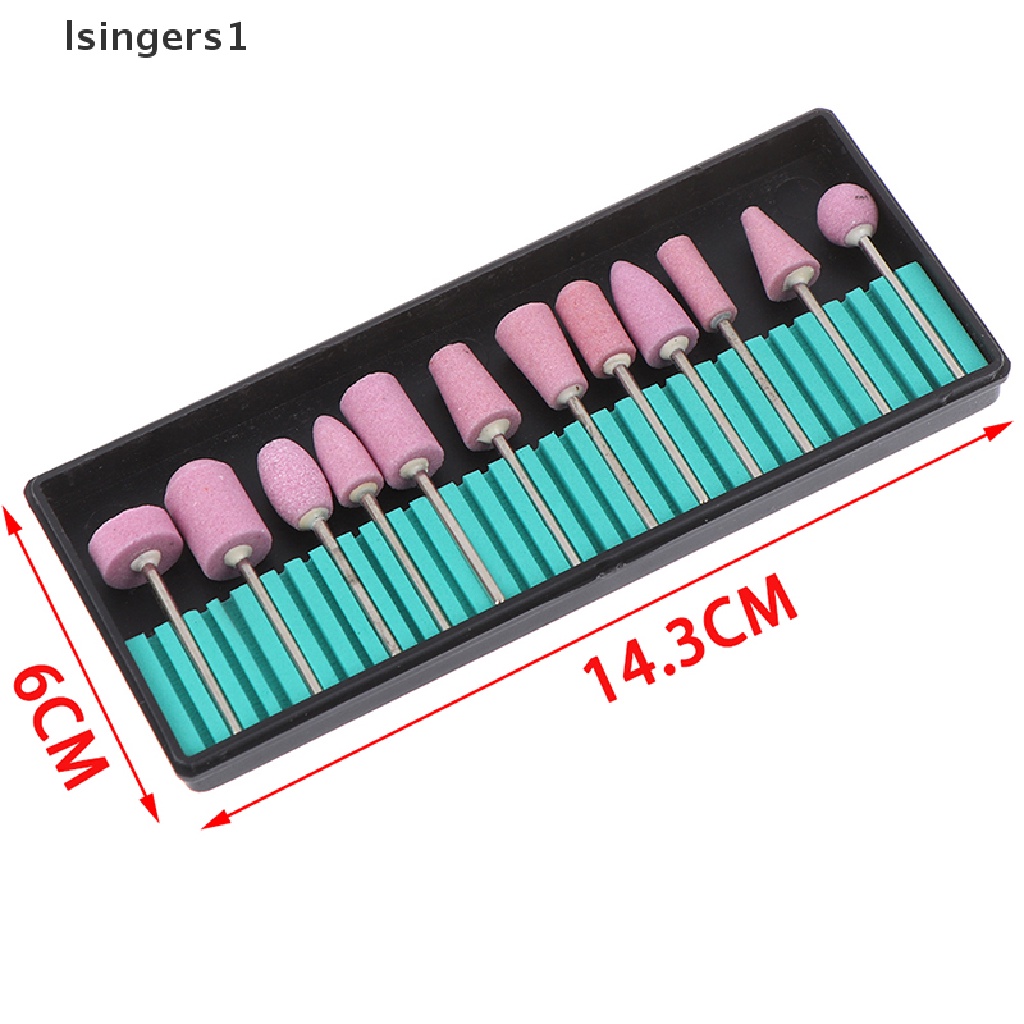 (lsingers1) 12pcs Mata Bor Kikir Kuku Ukuran 2.35 mm Untuk nail art