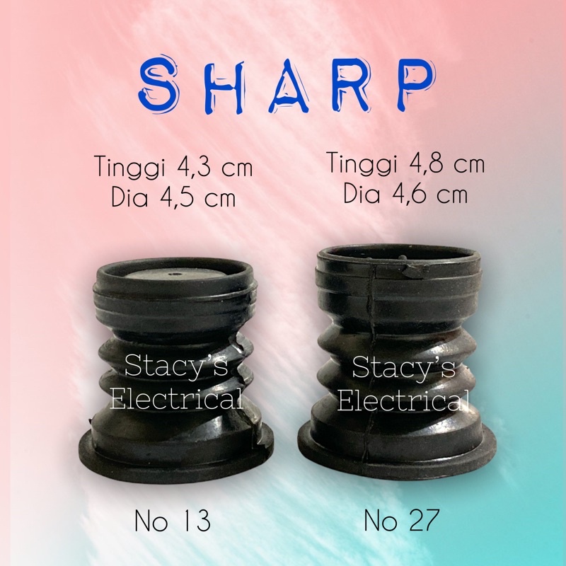 KARET SEAL PEMBUANGAN MESIN CUCI SHARP / KLEP PEMBUANGAN MESIN CUCI SHARP