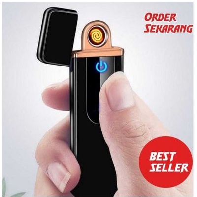 [ ABJ ] Korek Api Elektrik USB Touch / Fingerprint Korek Touch Sensor LED Screen Korek api Bara mancis korep api sidik jari