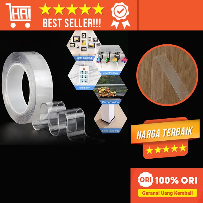 

[ORIGINAL] DOUBLE MAGIC TAPE SUPER KUAT DAPAT DICUCI / MAGIC TAPE BENING 2 SISI KUAT MULTIFUNGSI