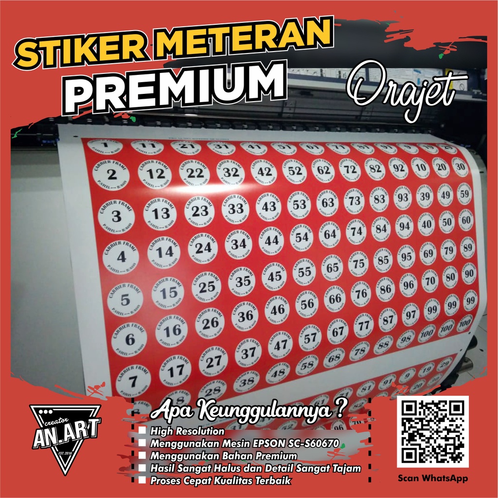 

Stiker indoor Meteran Orajet Desain Bebas Bisa Cutting sesuai Bentuk