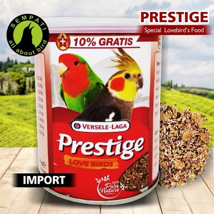 Prestige Versele Laga Pakan Milet Burung Lovebird Kaleng Import