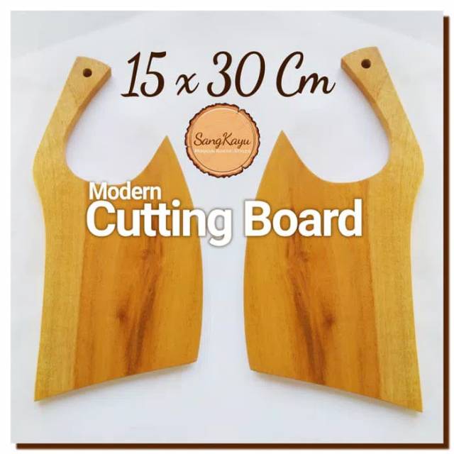 Modern Cutting Board 15 x 30 Cm Talenan kayu modern unik cutting board