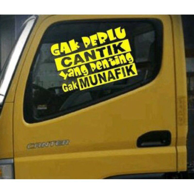 stiker cutting/sticker cutting kata2 buat kaca samping mobil truck,pick up,canter,dll