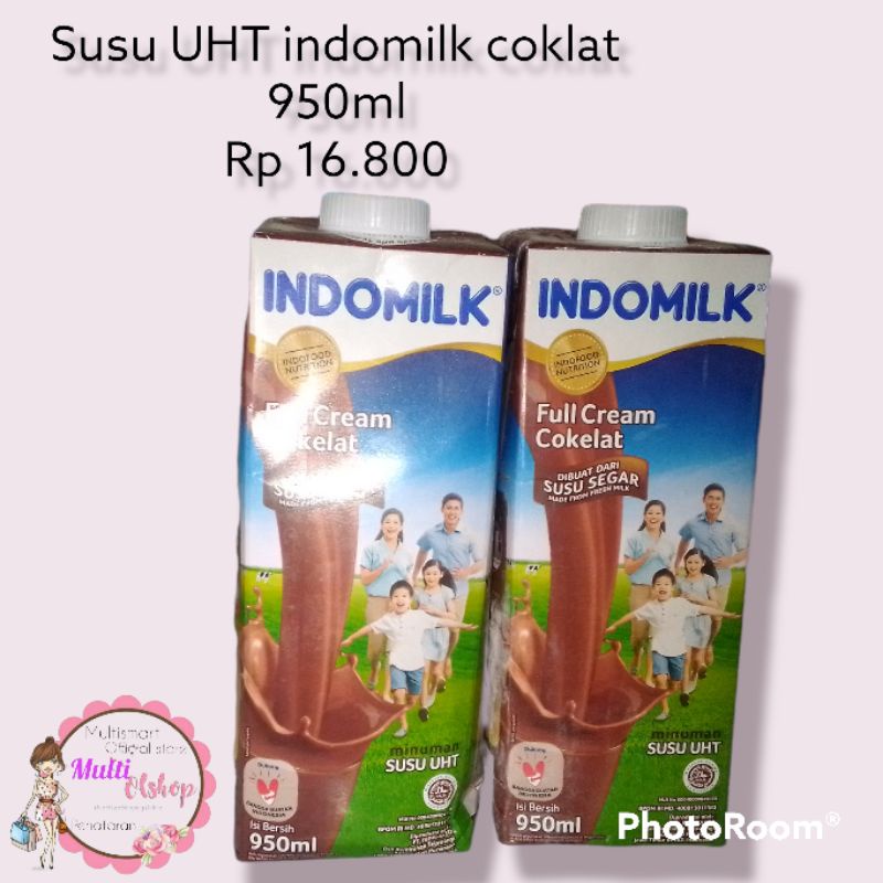 

susu UHT indomilk coklat 950ml