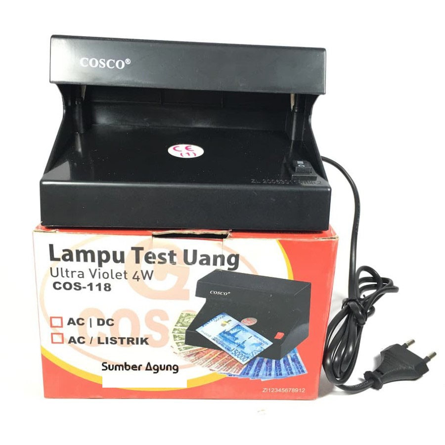 Lampu Tes Uang Ultra VIolet 4W AC DC Listrik Portable Baterai COS118