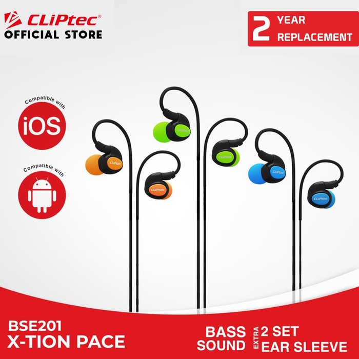 CLIPtec BSE 201 – Xtion-Pace Sport Earphone With Microphone