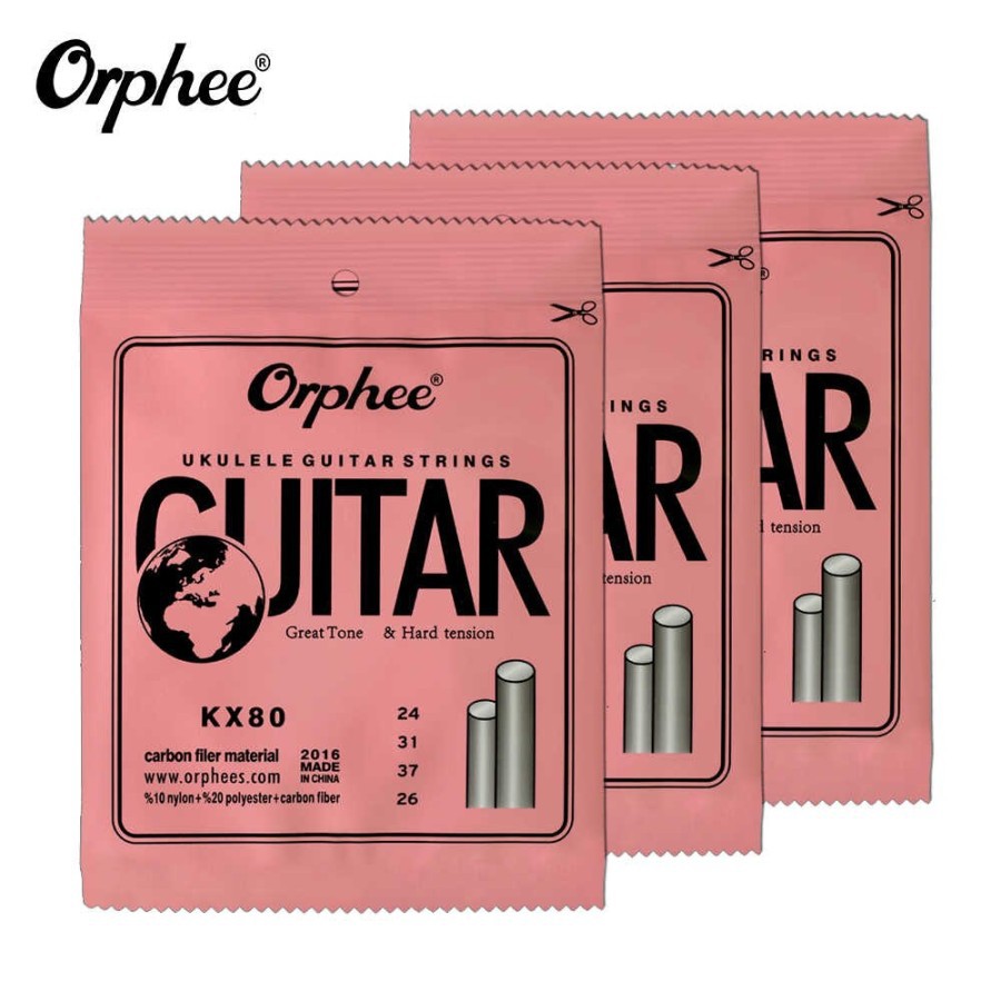 Orphee KX80 Ukulele Strings Tuning GCEA Senar Nylon Ukulele