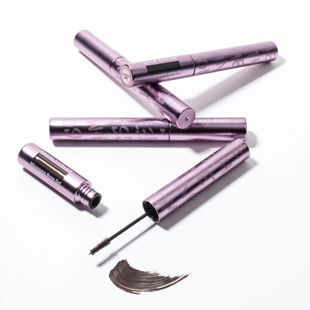 [ FREE GIFT ] SOMETHINC Brow Emblem Microcara Brow Gel Waterproof Dark Chocolate - Ebony - Dark Brown - Clear