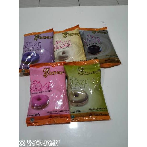

Realpct DIP GLAZE ELMER SAUS CAIR TOPPING CELUPAN DONAT KEMASAN 200g