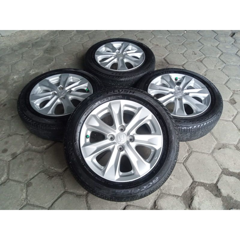 velg bekas mobil Jazz Ring 15+ban accelera ecoplus 175 65 R15 lebar 5,5 ET 45 pcd 4x100 Agya Ayla Si