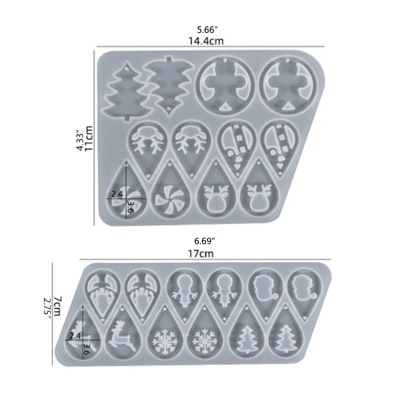 Siy Cetakan Resin Epoksi Bahan Silikon Motif Natal Untuk Membuat Perhiasan Diy