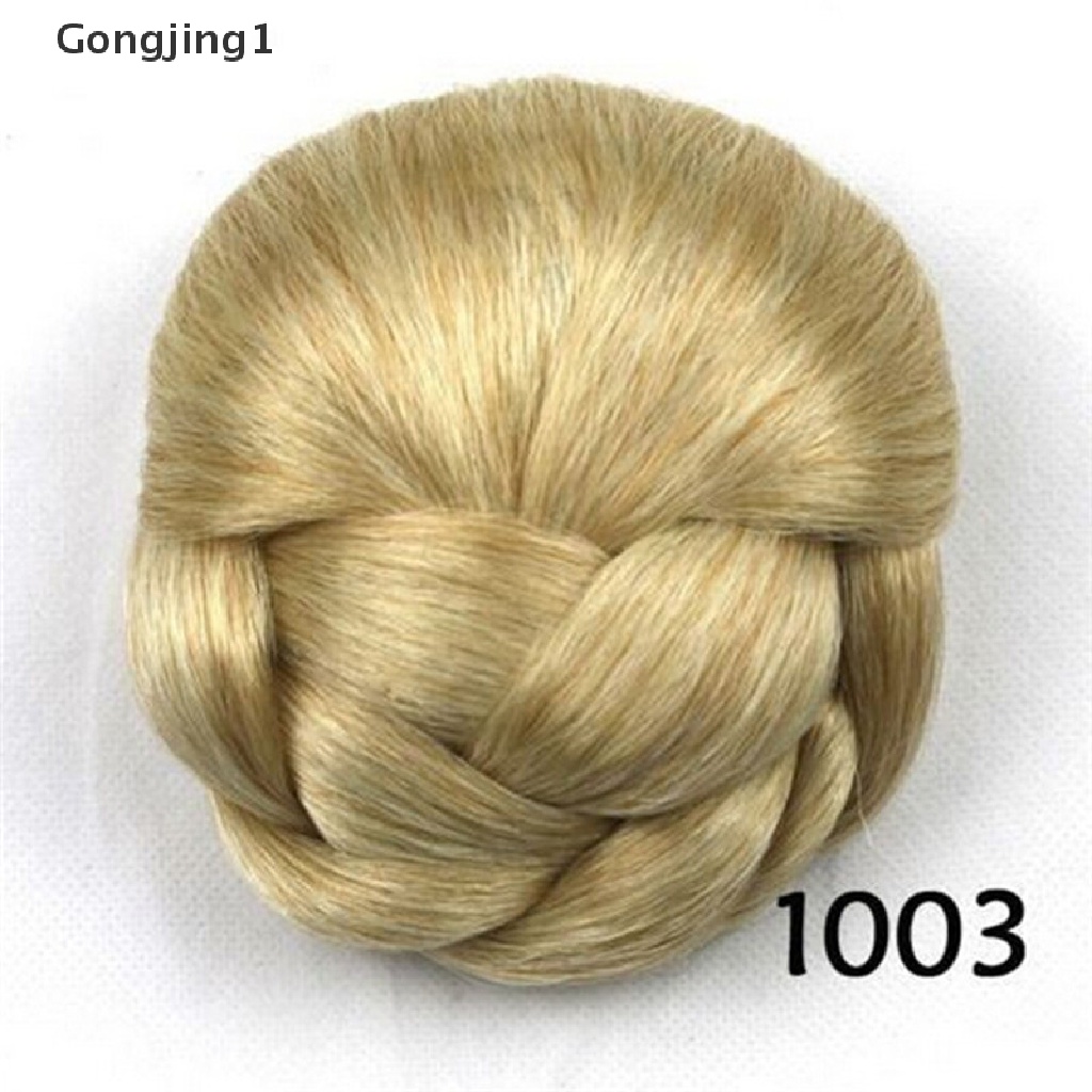 Gongjing1 Wig / Rambut Palsu Sambung Model Sanggul Chignon Bahan Sintetis Untuk Wanita 2017