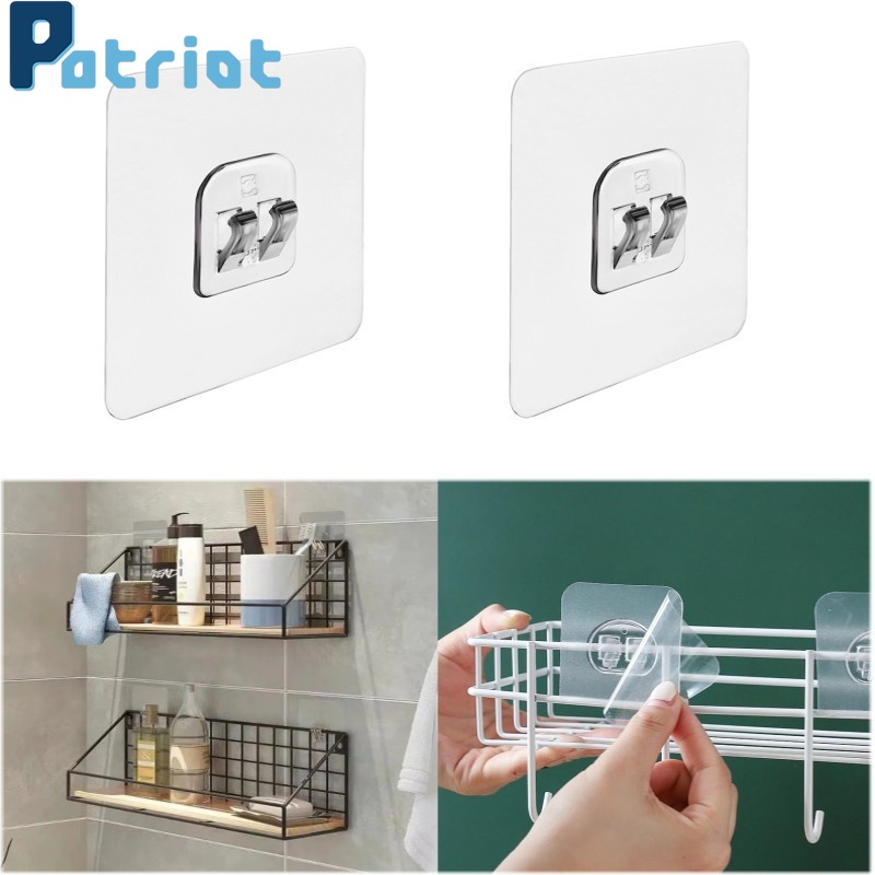 Double-sided Adhesive Wall Hooks for Hanging Racks / Seamless Under Wire Shelf Rack  Hanger Holder Storage Hooks