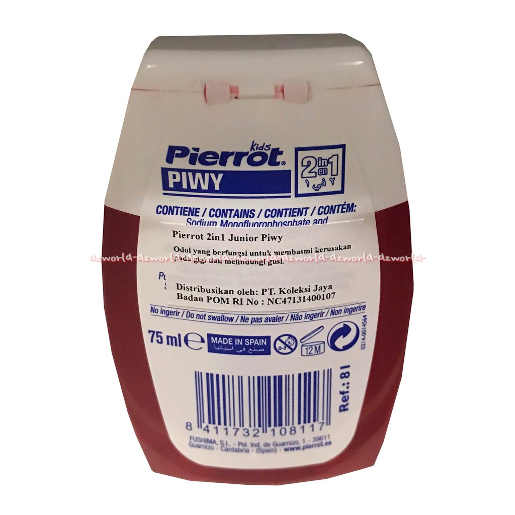 

Pierrot Piwy Kids 75ml dengan tambahan fluoride bagus