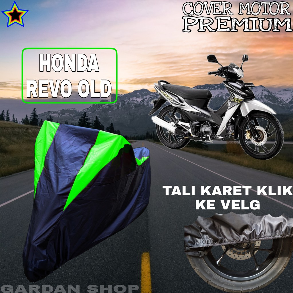 Sarung Motor HONDA REVO OLD Hitam HIJAU Body Cover Penutup Pelindung Motor Revo PREMIUM