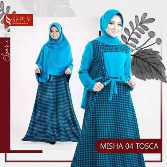 TERMURAH Gamis Seply Misha 04 Tosca/Gamis Seply Diskon Murah Misha 04 Toscao