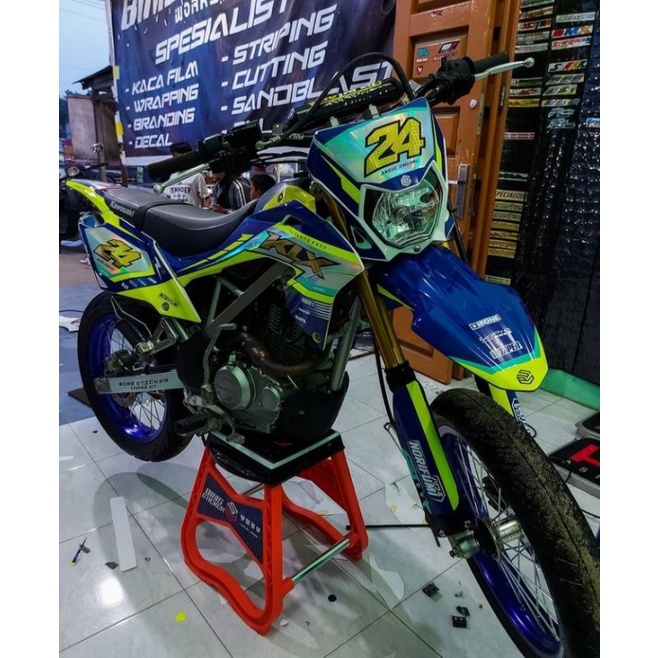 Decal sticker dekal motor KLX BF DTRACKER KLX OLD GORDON HOLOGRAM